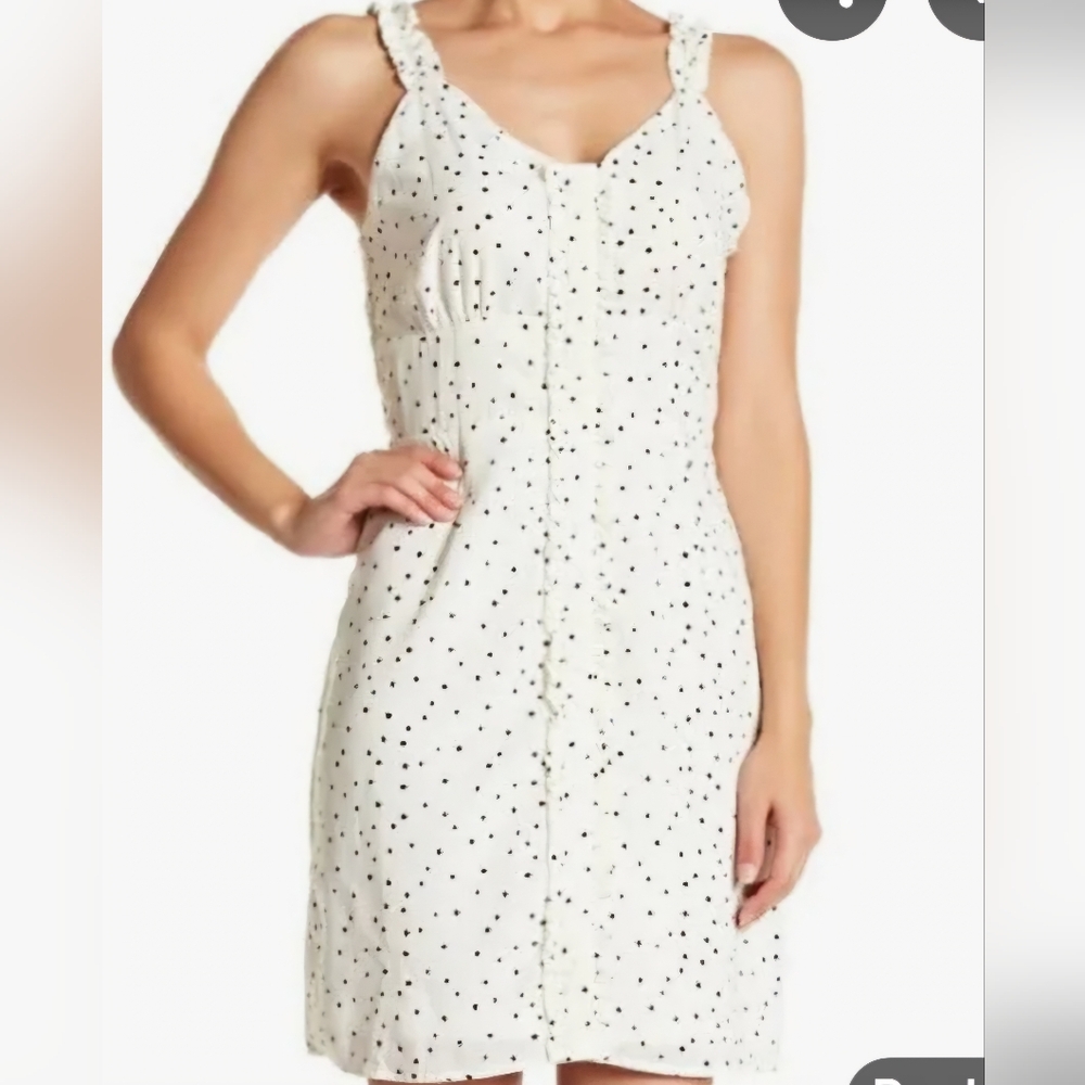 White Start Polka Dot Dress
